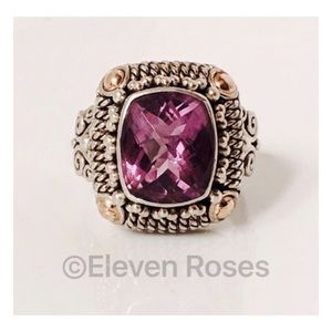 BA Suarti Bali 925 Sterling & 18k Amethyst Ring